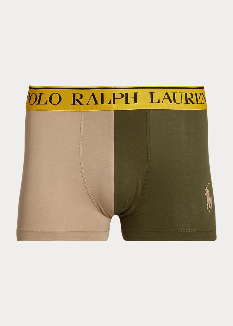 ポロ ラルフ ローレン ブリーフ メンズ オリーブ Colour-blocked ストレッチ コットン Trunk WYZJO8501